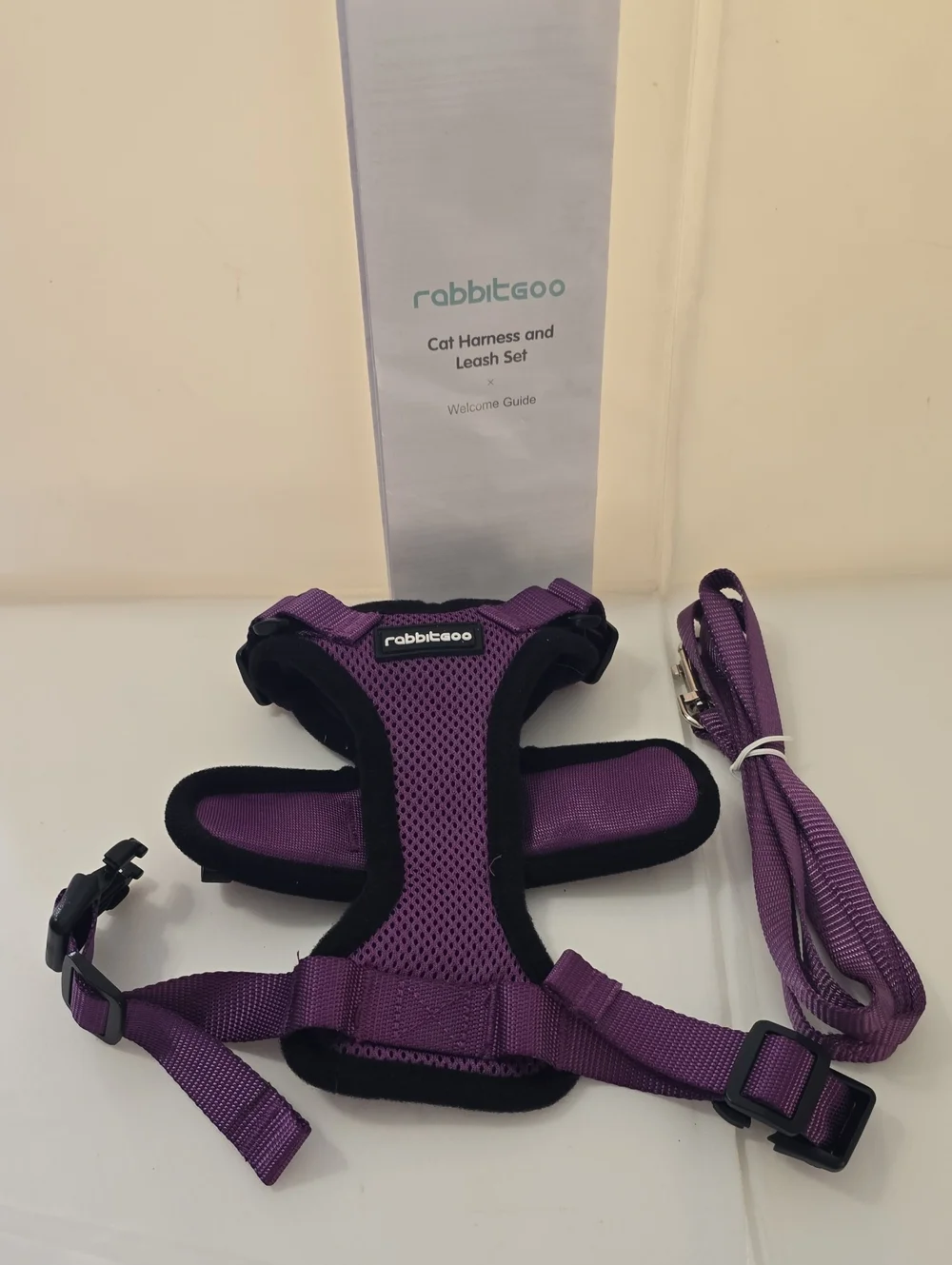 Rabbitgoo Cat Harness & Leash Set Purple XS Adjustable Vest